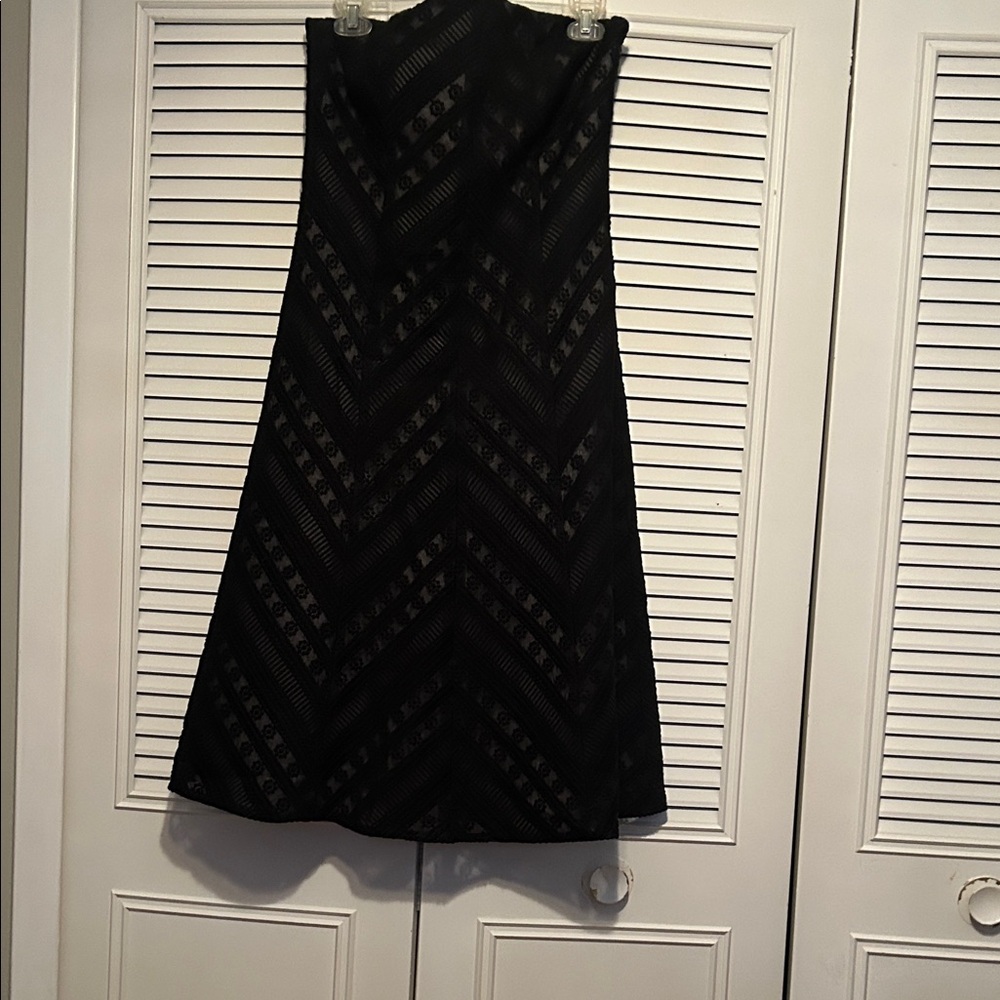 Ann Taylor Black Textured Dress